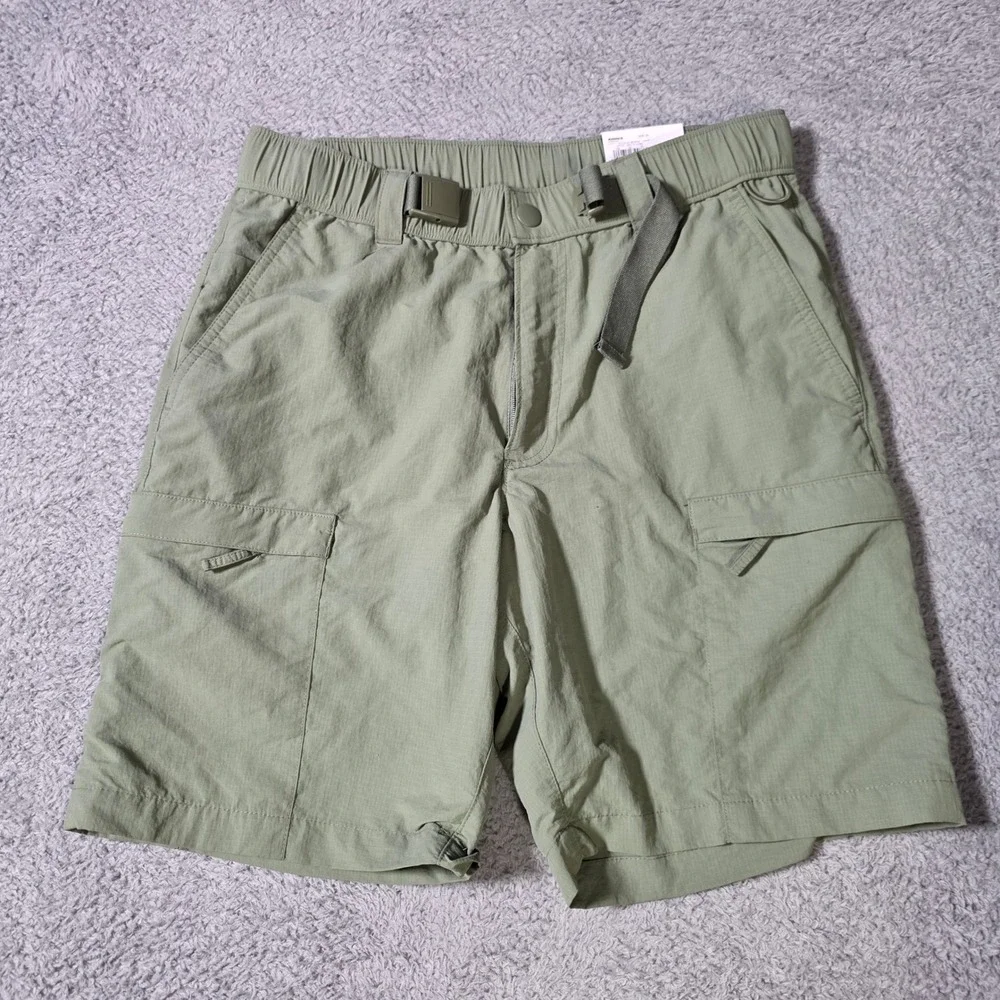 Sonoma Mens 30 Outdoor Cargo Shorts Olive Green Wicking Belted Hiking MS41X147RN